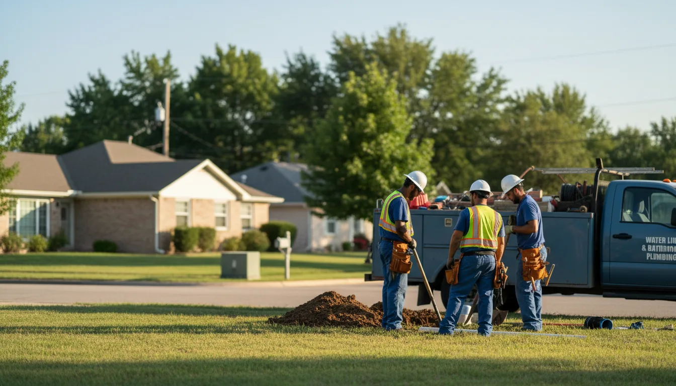 Residential water line and bathroom plumbing service in Britton, SD